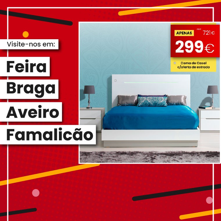 Cama de Casal Viena - Cinza/Branco 200x150
