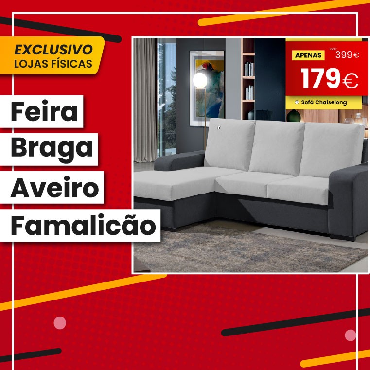 Sofá Chaise Redondela II - Cinza
