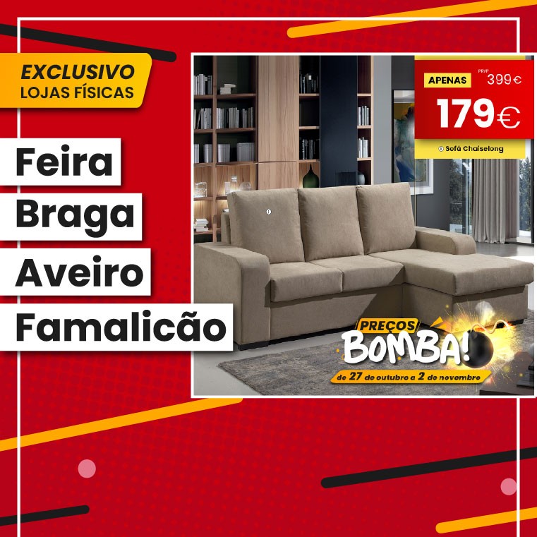 Sofá Chaise Redondela II - Bege