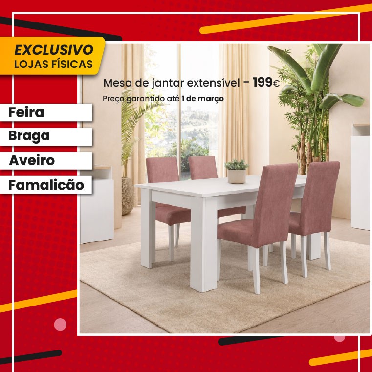 Mesa de Jantar Bali - Branco