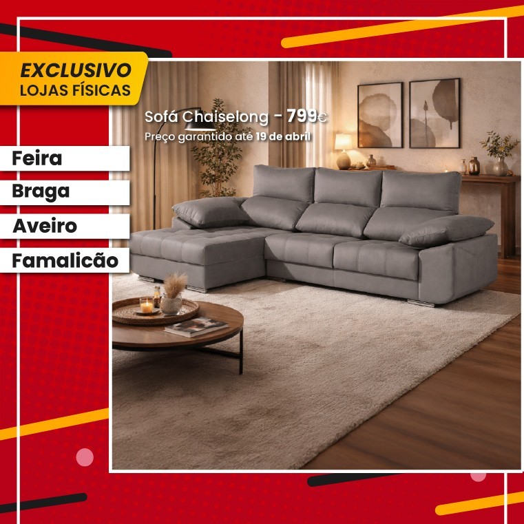 Sofá Chaise Livorno - Antracite