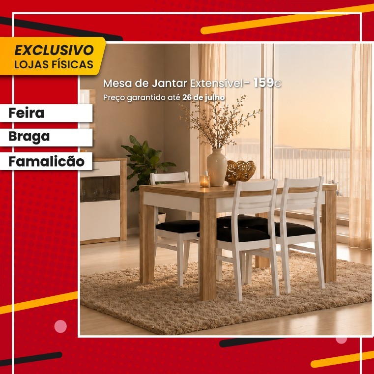 Mesa de Jantar Paris - Cinza/Branco