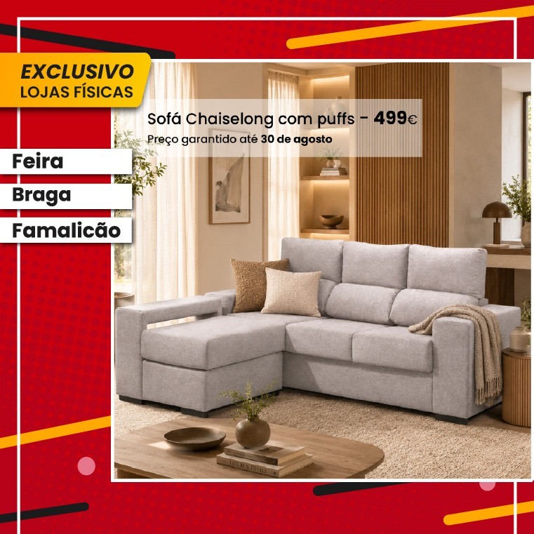 Sofá Chaise Milão